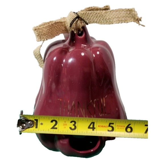 Rae Dunn "THANKFUL" Fall Decor Ceramic Eggplant Birdhouse Use Outside OR Inside! - Picture 6 of 6